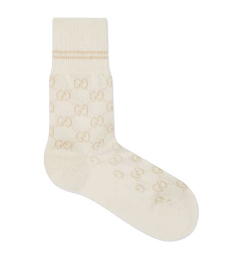 gucci white mens sock|gucci monogram socks.